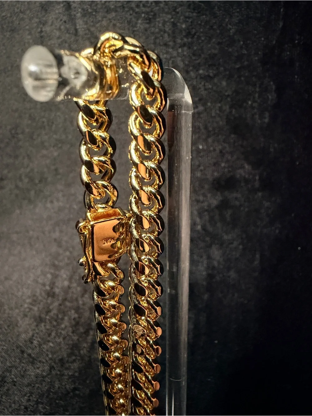 Cuban Bracelet 8.5in 6.3MM 14K Premium Finish w/Box Lock. Brand New.